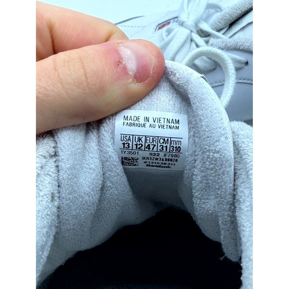 Reebok Club C Dusty Warehouse IF7980 Mens 13 Sneaker White Leather Lace Up Shoes - Picture 8 of 9